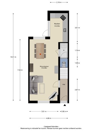 Floorplan - Betuwestraat 51, 4005 AS Tiel