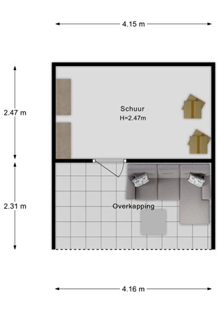 Floorplan - Betuwestraat 51, 4005 AS Tiel