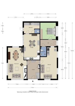 Floorplan - Voorstraat 58, 4033 AE Lienden