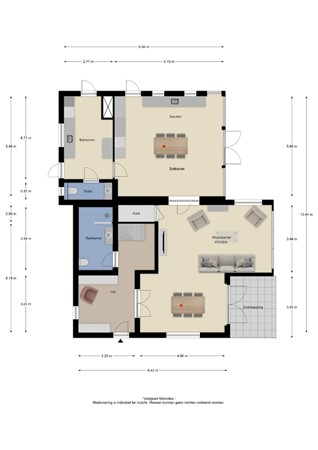 Floorplan - Valburgsestraat 4, 6677 PC Slijk-Ewijk