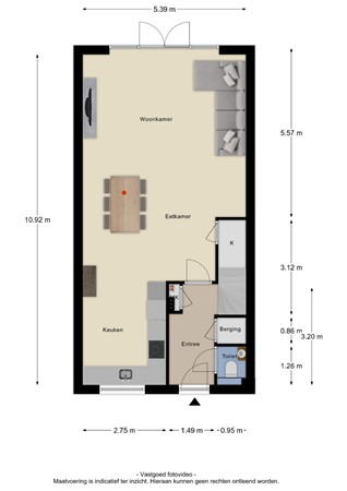 Floorplan - H Vervoornstraat 22, 4041 VT Kesteren