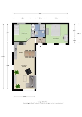 Floorplan - Rijnbandijk 111-56, 4021 AG Maurik
