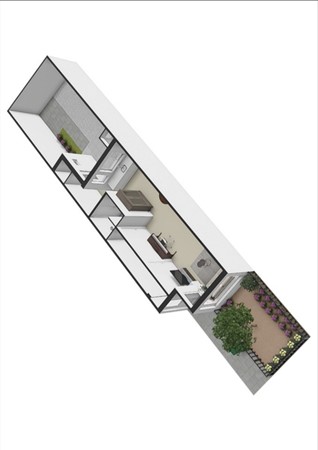 Floorplan - Molenstraatje 28, 4001 CB Tiel