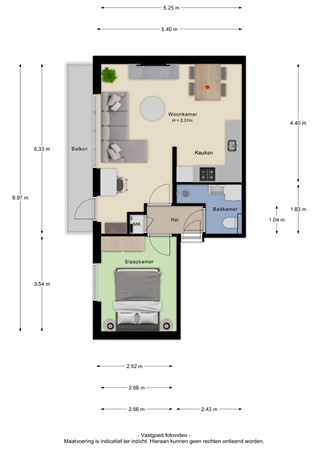 Floorplan - Hoofdstraat 52B, 4041 AE Kesteren