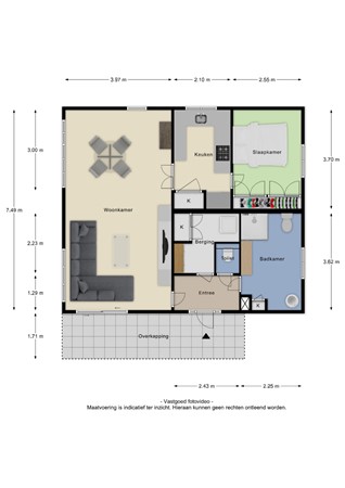Floorplan - Rijnbandijk 111-85, 4021 AG Maurik