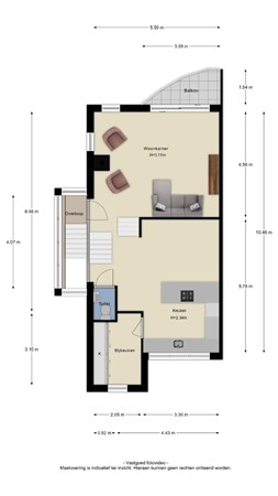 Floorplan - Waalzicht 6, 4051 BL Ochten