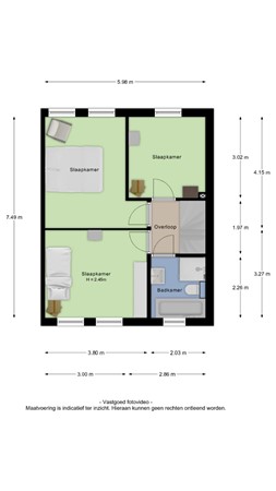 Floorplan - Kollumerlandstraat 2, 4051 GX Ochten