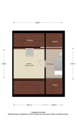 Floorplan - Kollumerlandstraat 2, 4051 GX Ochten
