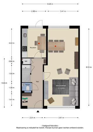 Floorplan - Carvonestraat 33, 4041 AN Kesteren