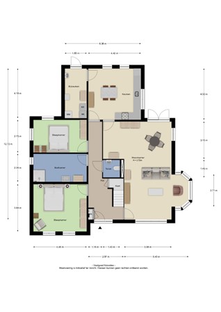 Floorplan - Bonegraafseweg 62, 4051 CH Ochten