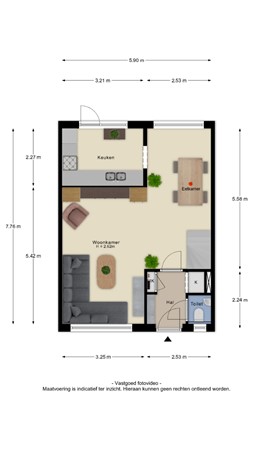 Floorplan - Nassaulaan 20, 4041 CG Kesteren