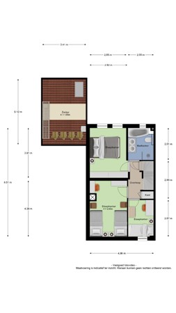 Floorplan - J R Zeemanstraat 4, 4053 JN IJzendoorn