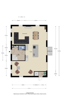 Floorplan - Burgemeester D J Pottstraat 1, 4041 VS Kesteren