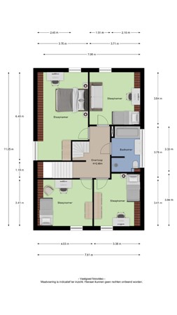 Floorplan - Burgemeester D J Pottstraat 1, 4041 VS Kesteren
