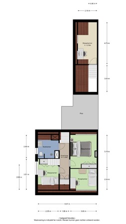 Floorplan - Spoorstraat 51, 4041 CL Kesteren