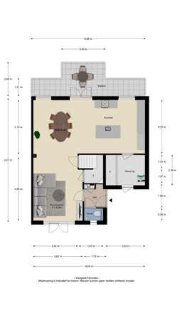 Floorplan - J Van Damstraat 17, 4041 VH Kesteren