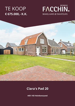 Brochure - Clara's Pad 20, 4451 HD HEINKENSZAND (1) - Clara's Pad 20, 4451 HD Heinkenszand