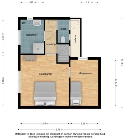 Plattegrond - Zuiddijkstraat 1, 4318 BD Brouwershaven - 1e.jpg