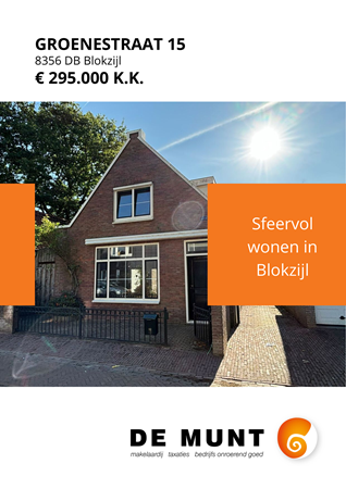 Brochure - Groenestraat 15, 8356 DB BLOKZIJL (1) - Groenestraat 15, 8356 DB Blokzijl