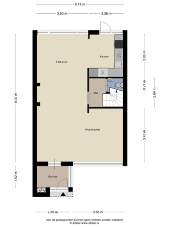 Plattegrond - De Kievit 72, 8251 JM Dronten - 174109264_1559894_de_ki_begane_grond_first_design_20250620_4eb2e6.jpg