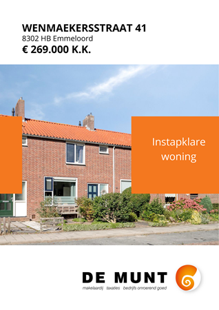 Brochure - Wenmaekersstraat 41, 8302 HB EMMELOORD (1) - Wenmaekersstraat 41, 8302 HB Emmeloord