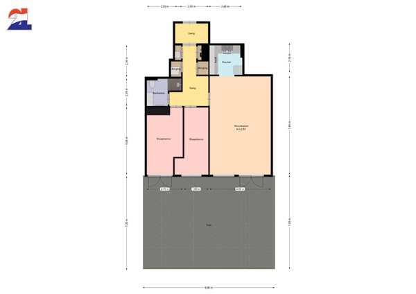 Floorplan - Sint-Janshaven 63, 3087 EA Rotterdam