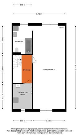 Recterstraat 28, 3903 BJ Veenendaal - Zolder - 2D