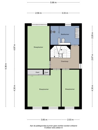 Bosveen 25, 6718 MX Ede - Eerste verdieping - 2D