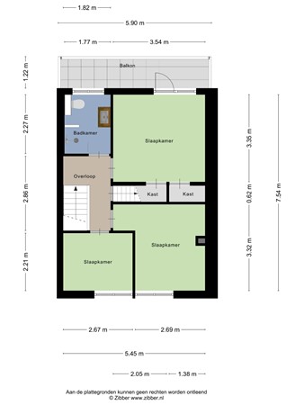 Valleistraat 164, 3902 ZD Veenendaal - Eerste verdieping - 2D