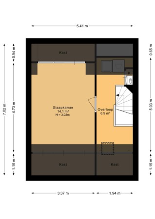 Rossiniweg 53, 3906 CE Veenendaal - Tweede verdieping - 2D