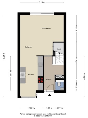 Koenestraat 13, 3907 LH Veenendaal - Begane grond - 2D