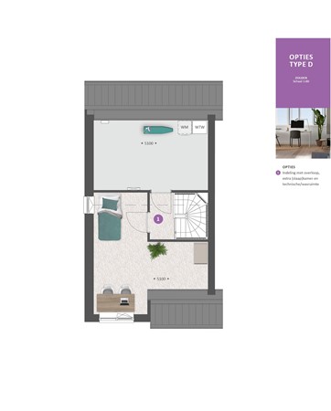 Zonnebloemstraat Bouwnummer 107, 3905 ZC Veenendaal - typeD_2e_optie.jpg