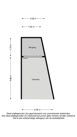 P.H. van Rijnstraat 1, 3904 HG Veenendaal - Berging - 2D