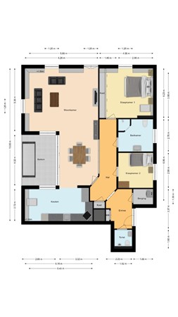 Plattegrond - Brinkstraat 1a, 7683 BM Den Ham - Appartement.jpg