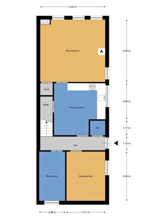 Plattegrond - Westeinde 528, 7671 CT Vriezenveen - original.jpg