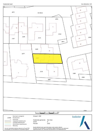 Beukenhoek 27, 7681 HJ Vroomshoop - Kadastrale kaart - Den Ham G 2102_page-0001.jpg