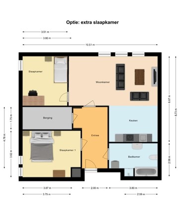 Kerkstraat 3A, 7731 CX Ommen - Appartement - optie extra slaapkamer.jpg