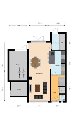 Dreef 62, 7681 CS Vroomshoop - Begane grond.jpg