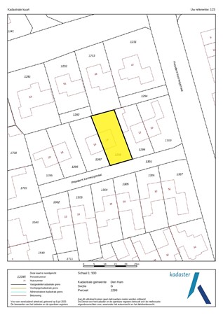 President Kennedystraat 14, 7681 EX Vroomshoop - Kadastrale kaart - Den Ham G 1298_page-0001.jpg