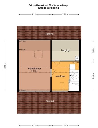 Prins Clausstraat 90, 7681 XH Vroomshoop - plattegrond - 2e verdieping.jpg
