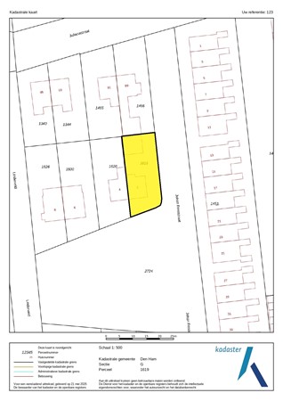 Johan Frisostraat 2, 7681 WZ Vroomshoop - Kadastrale kaart - Den Ham G 1619_page-0001.jpg