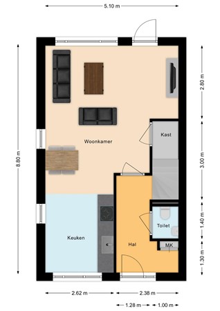 Kooistraat 25, 7671 AN Vriezenveen - Kooistraat 21-25 - begane grond.jpg