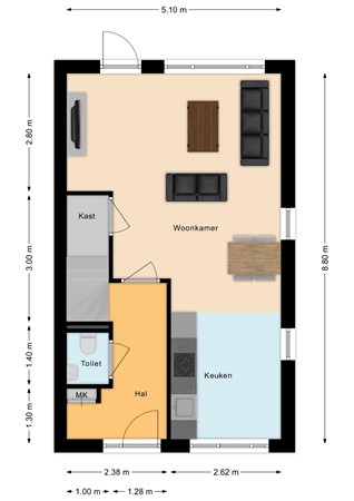 Kooistraat 27, 7671 AN Vriezenveen - Koistraat 23-27 - begane grond.jpg