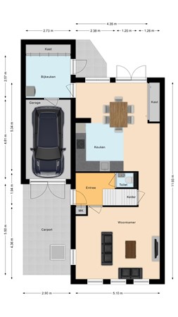 De Eikelaars 5, 7681 EN Vroomshoop - Begane grond.jpg