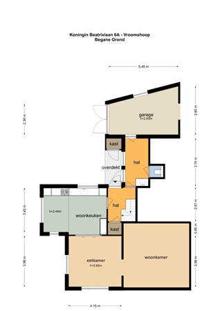 Koningin Beatrixlaan 6A, 7681 AG Vroomshoop - plattegrond woning.jpg
