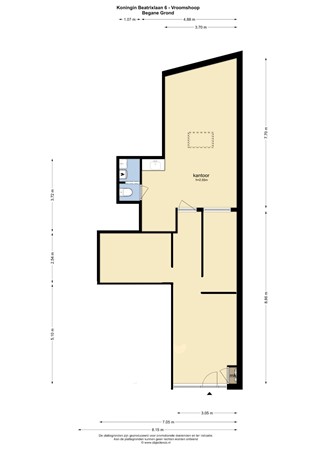 Koningin Beatrixlaan 6A, 7681 AG Vroomshoop - plattegrond kantoor.jpg