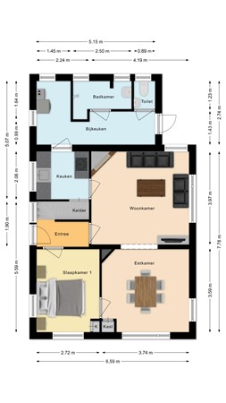 Oranjestraat 9, 7681 DM Vroomshoop - Begane grond.jpg