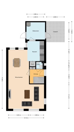 Korhoensingel 23, 7681 LE Vroomshoop - Begane grond.jpg