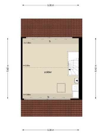 Spade 18, 7672 AC Vriezenveen - Plattegrond tweede verdieping.jpg