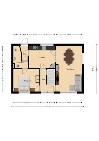 Oordtstraat 39, 7685 PA Beerzerveld - Plattegrond begane grond.jpg